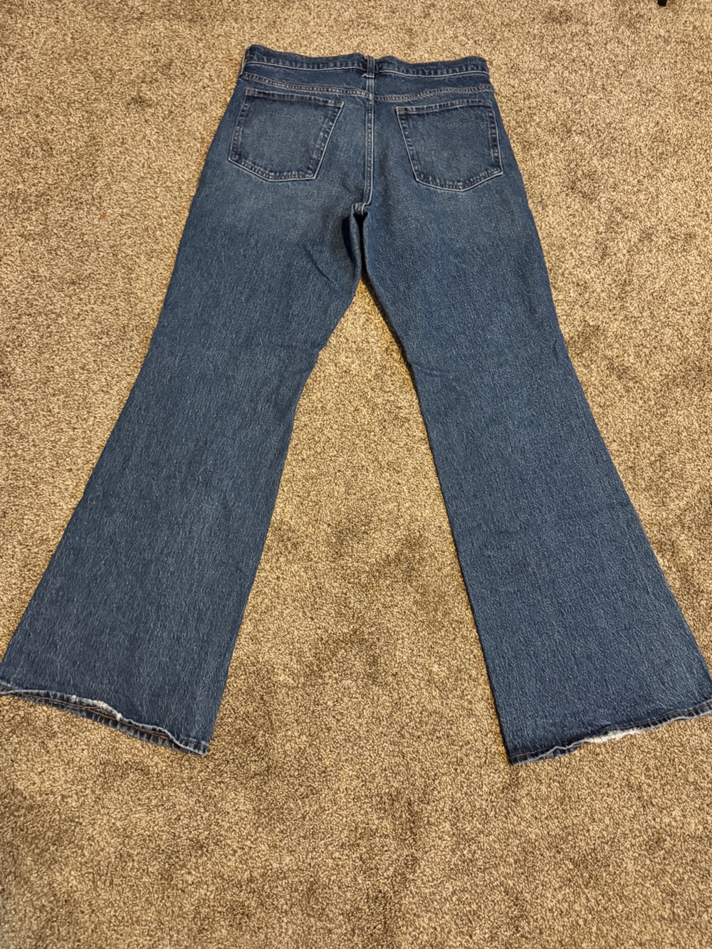 Old Navy Women's Dark Blue Flare Jeans - Picture 4 of 4